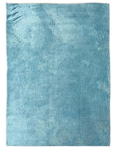 MANI TEXTILE TPS_UNI_BLE_120 Rug, Polyester, Blue, x_180_cm