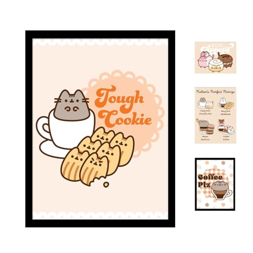 Pyramid International Pusheen (Tough Cookie) Collectors Print 30cm x 40cm Framed - A Stunning Artwork to Enhance Your Collection or Living Space, One Size