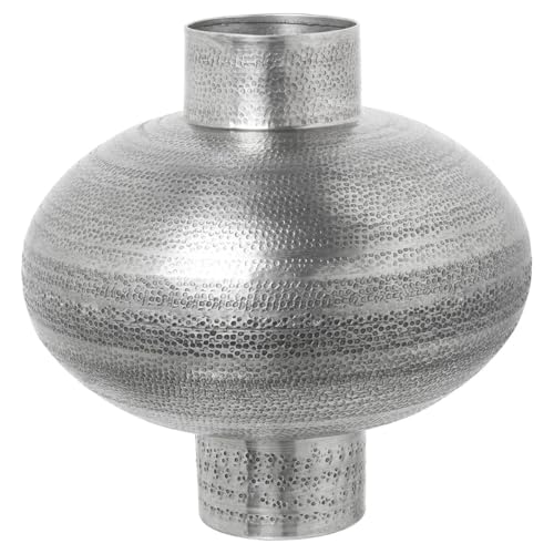 Alexandra House Living Vase Silver Metal Antique Finish 33 x 32 x 32 cm