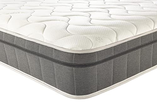 Aspire Beds 6000 Diamond Pocket Sprung & Memory Foam Topper Luxury Sleep Surface Ultimate Mattress, 4ft Small Double (4ft x 6ft3)