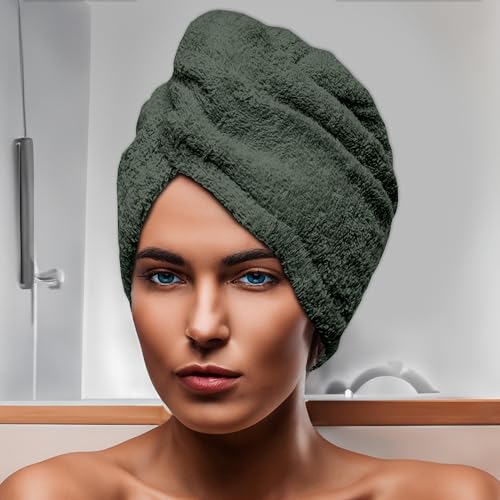 Soleil d'ocre, Cotton Bath Towel 24 x 62 cm Lagoon Khaki