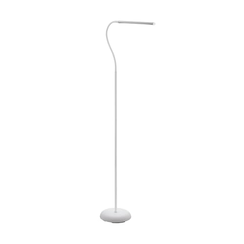 Eglo LED Floor lamp Laroa, Standing lamp with Touch, Step dimmable, Floor Light Made of White Plastic, Standing Light, LED Office lamp Neutral White