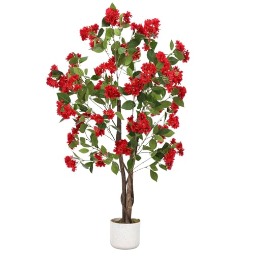 GarveeHome Artificial Fragrance Leaf Tree (Osmanthus) - 120/150/180 cm Large Artificial Plant in Pot - For Living Room, Office & Balcony - Evergreen Artificial Plant & Decoration