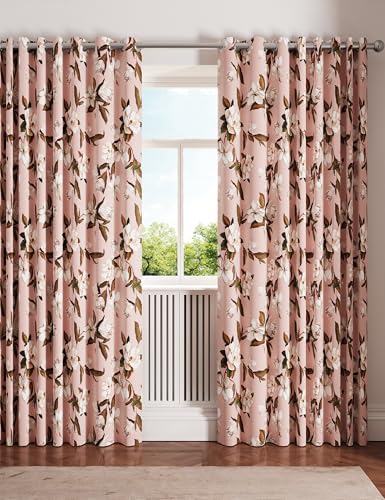 Ted Baker Opal Floral Blackout Lined Curtains Pink