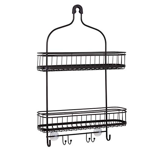 Zenna Home Extra Wide Hanging Over-the-Shower Caddy, Bronze