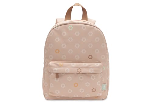 Jollein Kids Backpack - Flower - Children’s Backpack - Water Repellent & Lightweight - Kindergarten Backpack - Ideal for Daycare, Trips & Everyday Use - Adjustable Straps - With Bottle Pocket