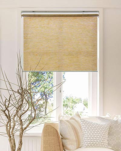 "CHICOLOGY Cordless Roller Shades Snap-N'-Glide Perfect for Living Room/Bedroom/Nursery/Office and More, 23"" W X 72"" H, Felton Cream (Natural Woven)"