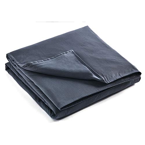 RelaxBlanket 60''x80'' Duvet Cover for Weighted Blanket - Premium 180GSM Cotton - Dark Grey