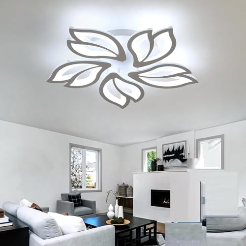 Comely LED Ceiling Light, Flower LED Chandelier 65W 7200LM Cool White 6500K