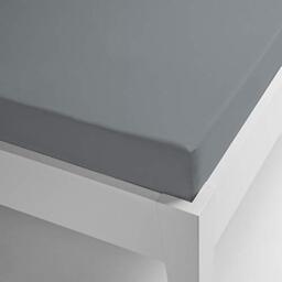 Miracle Home Thermal Fitted Sheet, Microfibre, Fitted and Elastic, Coraline, Solid Colours, Polyester, Grey, 90 x 200 cm