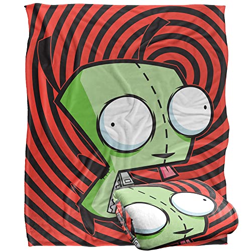 Invader Zim Gir Spiral Silky Touch Super Soft Throw Blanket 152 X 127 cm, White
