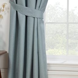 Sundour Eclipse Blackout Pencil Pleat Curtains Duck Egg Blue 46x72 Fully Lined Curtain Pair