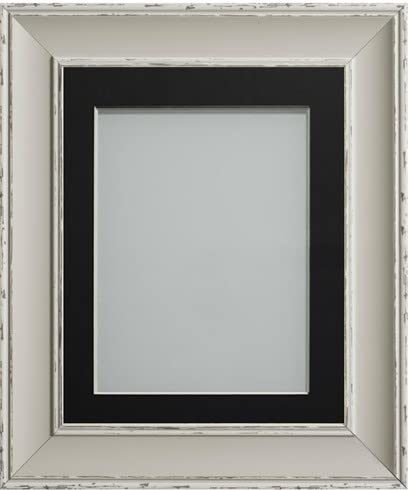 Frame Company Brooke Moonstone Grey Photo Frame, Black Mount, 14x11 for 10x7 inch, fitted with perspex