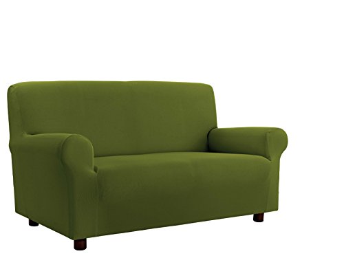 Italian Bed Linen Pi?? Bello bielastic Sofa cover Dark green, 2 places, Polyester, 2 Seats