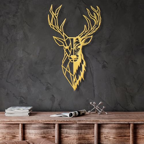 Elegant Gold Decorative Metal Wall Accessory, 42 x 70 cm, 100% Metal, 1.5 mm Thickness, Easy Wall Mounting, Perfect for Modern Home Decor