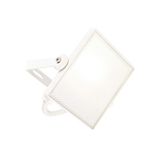 National Lighting Palmer Compact 10W White Outdoor Weatherproof Security Energy Efficient LED Flood Light Cool White 4000K IP65 Rated