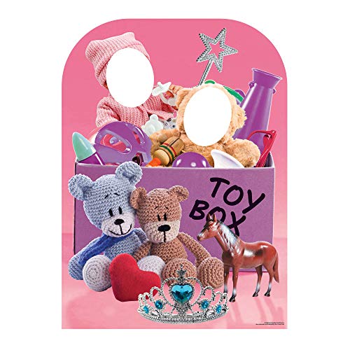 STAR CUTOUTS Girls Toy Box Baby Shower Nursery Child Size Cut Out, Cardboard, Multi-Colour, 131 x 95 x 131 cm