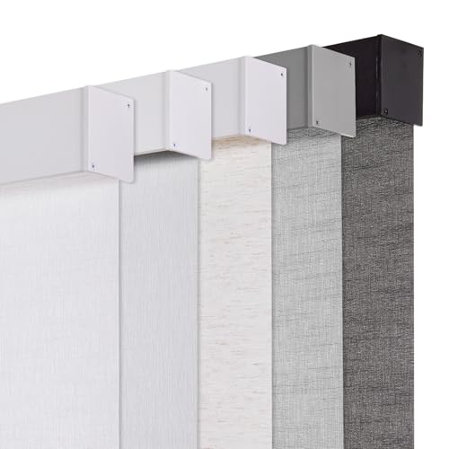 "Persilux 100% Blackout Blinds for Bedroom Windows, Free-Stop Cordless Roller Shades for Windows Blackout Striped Jacquard Fabric Thermal Insulated Roller Window Shades for Home, White 29"" W x 72"" H"