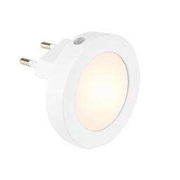 Briloner Leuchten - LED Night Light Socket, Nursing Light Baby, Power Socket with Light Sensor for Kids Room and Hallway, Night Light, Warm White Light