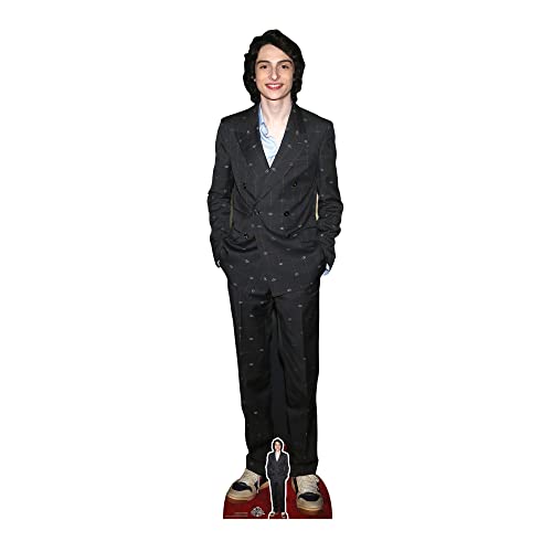 Star Cutouts CS999 Finn Wolfhard Black Suit Cutout with Mini - Free Standing, Quick Set Up, TV parties and fan gifts