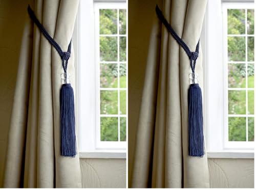 Emma Barclay Orla Tieback in Navy - 60cm total length (Pack of 2)
