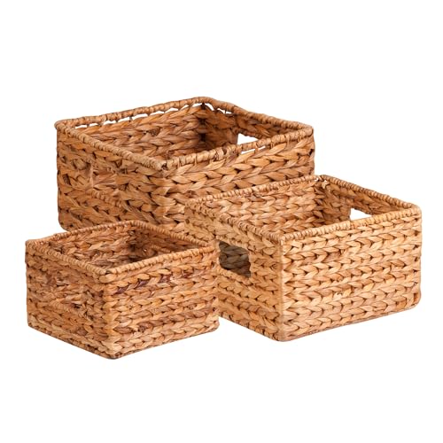 Honey Can Do STO-02882 Nesting Banana Leaf Baskets, Multisize, 3-Pack,Natural