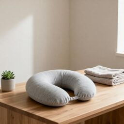 GC GAVENO CAVAILIA Crescent Support Pillow - 100% Polyester U Shaped Back & Body Support Cushion for Bed, Reading, Relaxing - Side Sleeper Body Pillow for Shoulder - (104x35x20 cm) - Grey