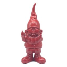Lesser & Pavey Gnomes Home Decor Figurines & Ornaments For Home & Office - Decorative Home Accessories Statues For Indoor & Outdoor - Lovely Gifts for Women & Men Swearing Red 20 Cm