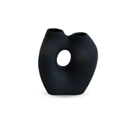 Cooee Design Frodig Vase Black Ceramic Organic Shape Width 9 Length 18 Height 20 cm