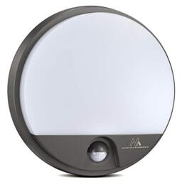 Maclean MCE291 GR Wall LED Lamp with Infrared Motion Sensor Indoor/Outdoor Lighting 1100lm 15W IP54 4000K Waterproof Gray