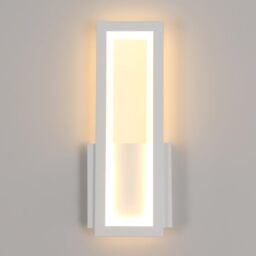 Osairous Modern Led Wall Light, 16W 2000LM Acrylic Led Indoor Wall Lamp, White Hallway Wall Lighting, Warm White 3000k for Bedrooms, Corridors, Living Rooms, Staircases, 32cm
