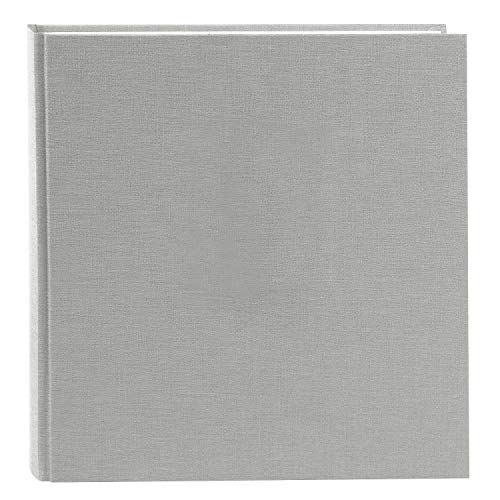 Goldbuch Summertime Trend 2 27606 Photo Album with 60 White Pages with Parchment Dividers, Photo Album with Linen Cover, up to 600 Pictures, Paper, Grey, 30 x 31 cm
