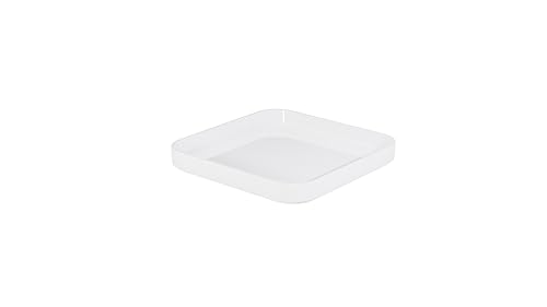 SmartStore Square Lid - White - Kitchen, Bathroom, Office, Pantry, Fridge Organizer - Food Safe and BPA Free - 10 Year Guarantee - L20 x W20 x H2.5 cm