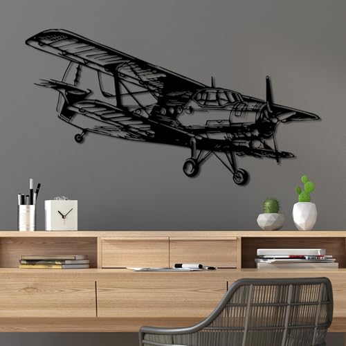 Hanah Home Stylish Black Decorative Metal Wall Accessory, 74 x 39 cm, 100% Metal, 1.5 mm Thick, Easy Wall Mounting, Perfect for Modern Decor
