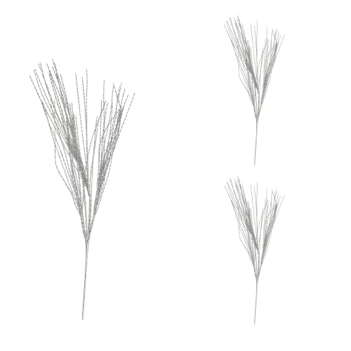 Christmas Tree Twist Spray Picks, Decorative Stems, 94cm Silver, 3Pcs - Fine Twisted Strands, Tall Decorative Stems for Christmas Trees, Wreaths, Garlands, Vases, Centrepieces, Floral Arrangements