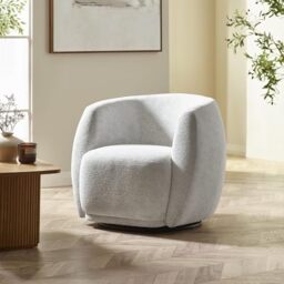 Julian Bowen Bowline Accent Chair, Chenille, Cream - H70.5 x W85 x D78cm