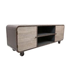 Premier Housewares Village Loft Media Cabinet, Wood, 56 x 149 x 45 cm - Natural