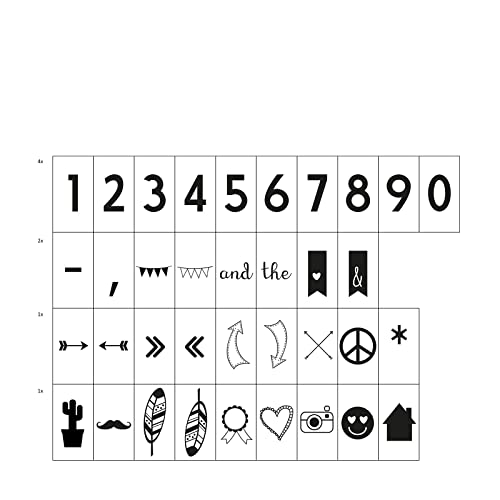 Vaessen Creative 74-Piece Funky Light Box Symbols