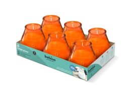 Bolsius – Outdoor Candles - 6 Pieces - in Glass, Orange, 30.5 cm (W) x 11 cm (H)