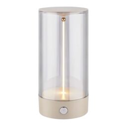BRILONER - Wireless LED Table lamp with 4-Level Touch Control, Filament Design, Warm White Light, USB-C Charging, Bedside lamp, Reading lamp, LED lamp, Table Light, Battery lamp, 7x14.5 cm, Beige