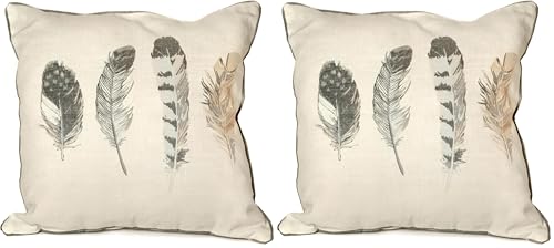 Fusion - Idaho - 100% Cotton Filled Cushion - 43x43 cm in Charcoal Grey (Pack of 2)