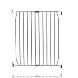 Safetots Screw Fit Metal Baby Gate, Grey, 70cm - 80cm