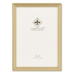 Antique Brass 5x7 Picture Frame - Bead Border Design (11457)