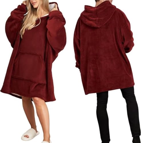 Sonive VC-I4 Wearable Blanket Burgundy 37.4 in. Bust × 32.7 in. Length