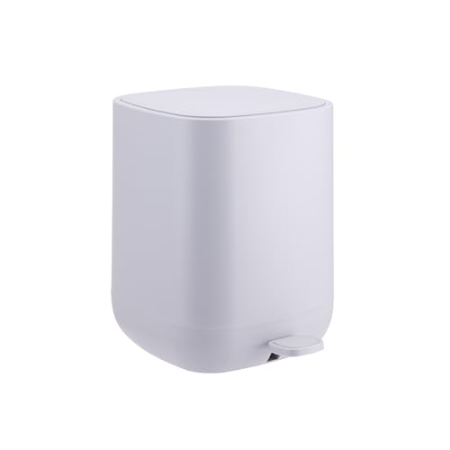 Relaxdays 9L Pedal Bin with Soft-Close Lid, Removable Inner Bucket, Matte Plastic, 27x21x26cm, Dark Grey