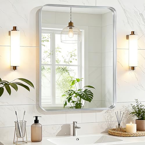 Fabuday Bathroom Mirrors 24x30 Inch Silver
