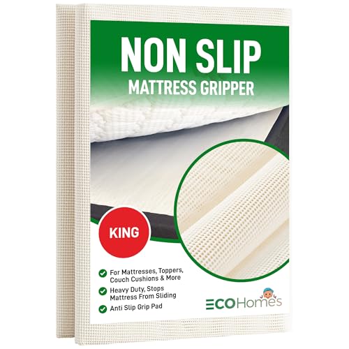 ECOHomes Non Slip Mattress Gripper Pad Stop Mattress, Keep Topper from Sliding - Anti Slip Grip Pads Holder Stop Couch Cushion, Sofa Cushions, Patio & Furniture to Prevent Sliding (King/Cal King)