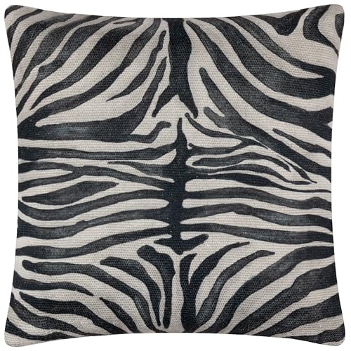 Paoletti Leopardis Zebra Woven Outdoor Cushion Cover - Multicolour - 59x59cm