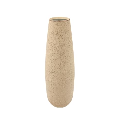 Hosley 16 in High Enamel Finish Metal Vase, Ideal for Dried Flowers Gift for Floral Arrangements Wedding Home Spa Votive Candle Gardens