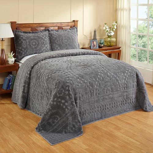 Better Trends, Cotton, Gray, Queen Bedspread